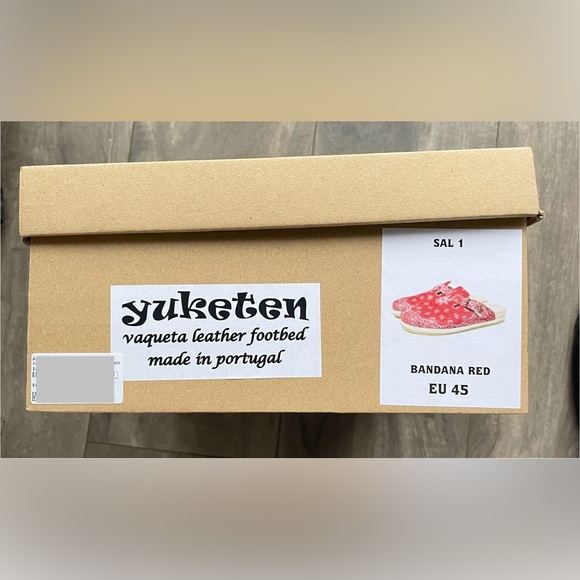 NEW 44/45 11/12 US Yuketen SAL 1 Red bandana suede leather sandals Crepe - Picture 10 of 16